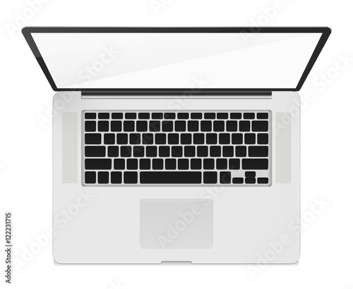 Laptop, Computer. Top view