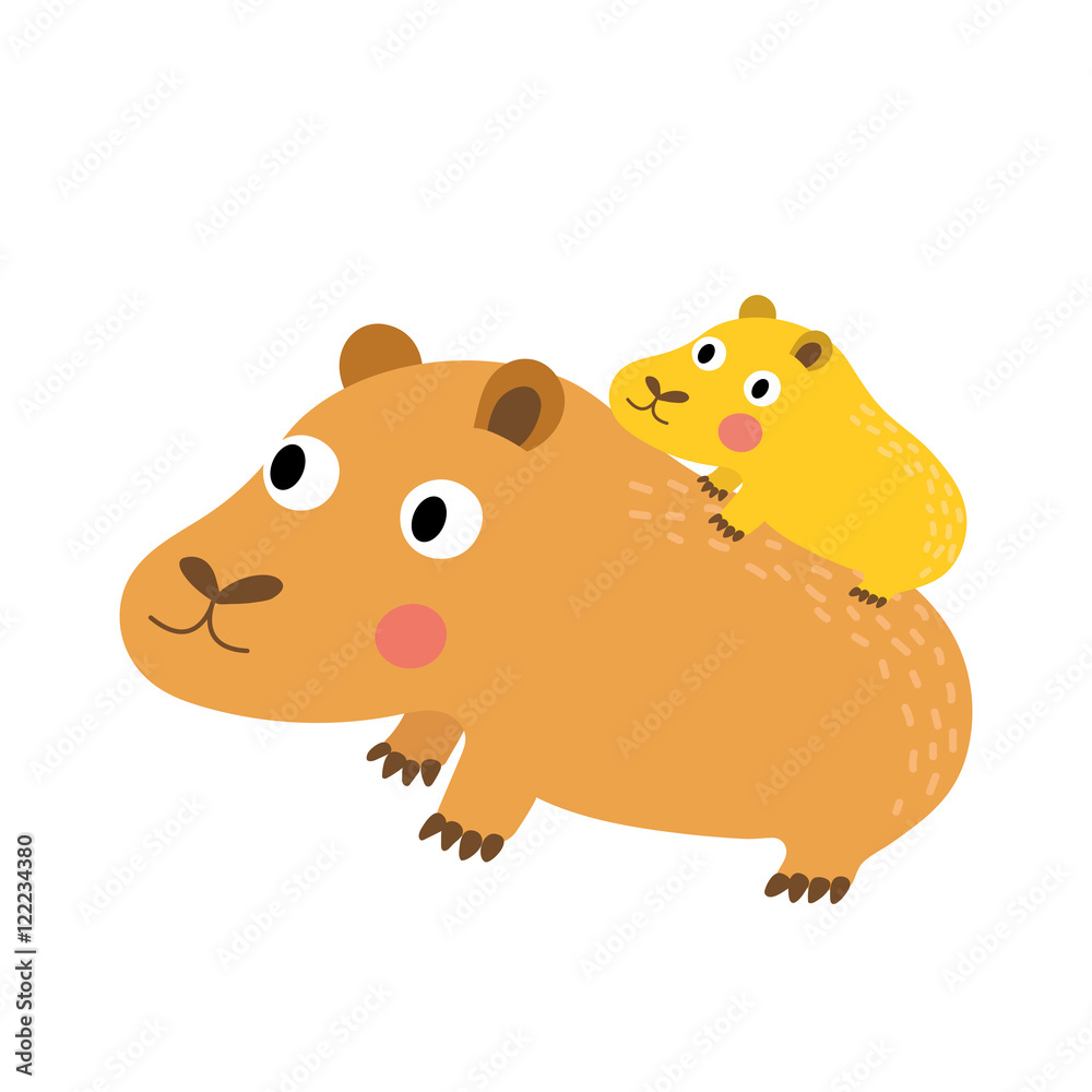 Premium Vector  Cute capybara cartoon vector illustration