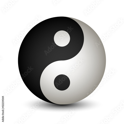 Yin Yang sphere symbol vector