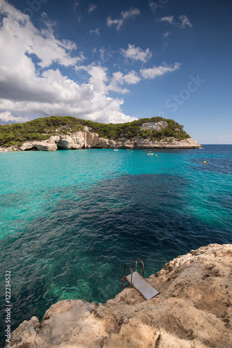 Cala mitjaneta and cala Mitjana in a sunny summer day