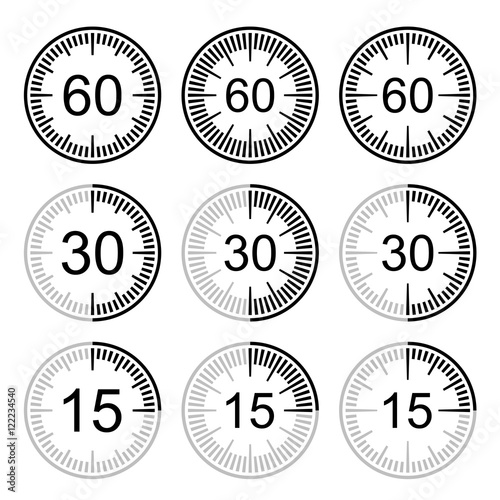 clock face stopwatch black symbol vector