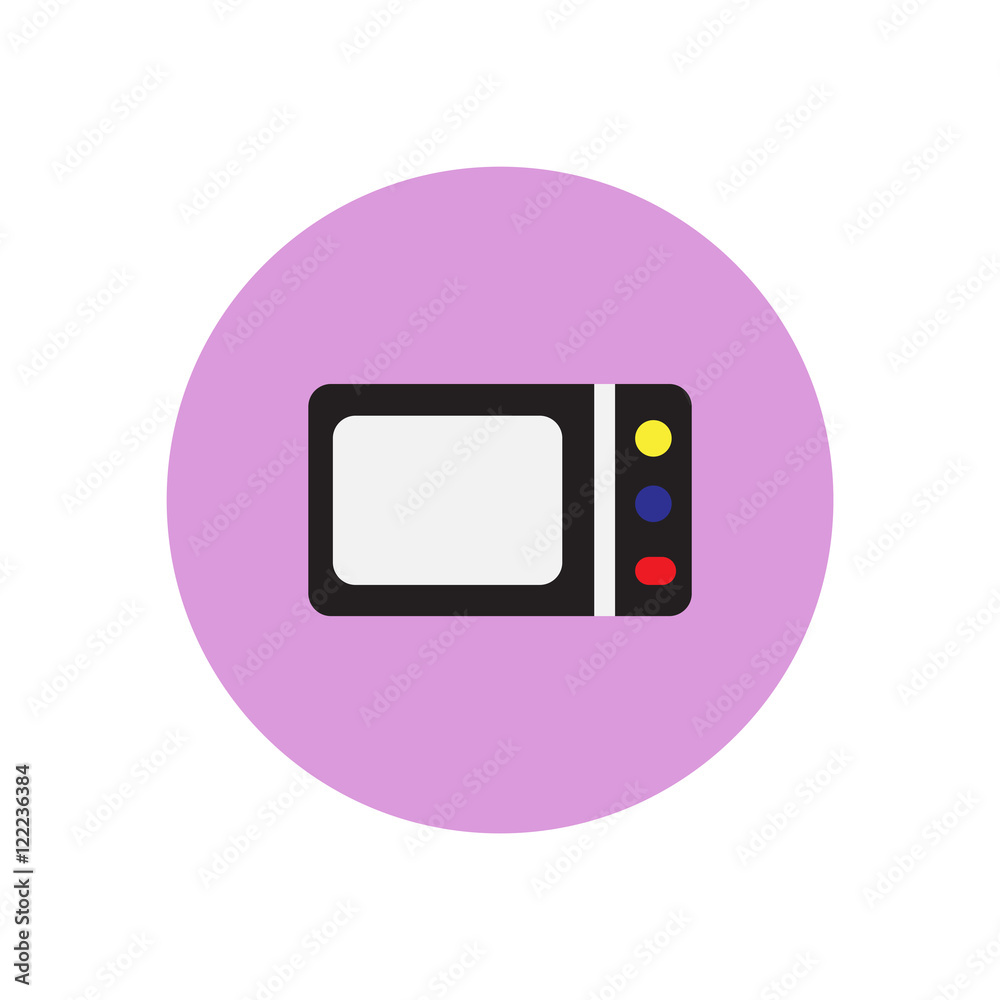 Vector icon on the white backgrounds in circles microwave Vector icon on the white backgrounds in circles microwave