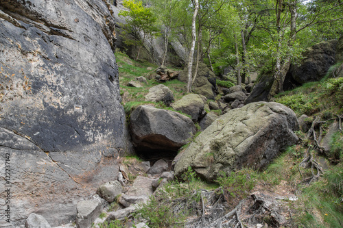 Klettersteig, Wanderweg, Umgebung Affensteine, Nationalpark Sächsische Schweiz photo