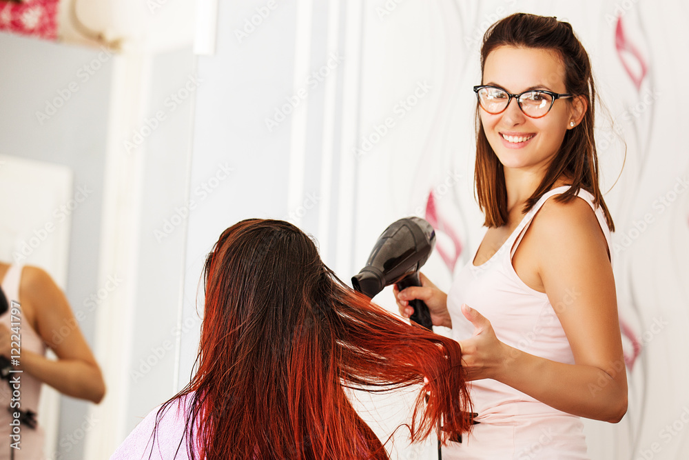 Naklejka premium Hairstyling Time