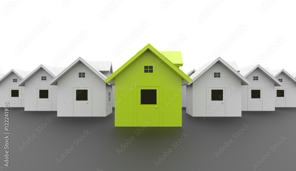 Houses concept rendered colored Houses concept rendered colored