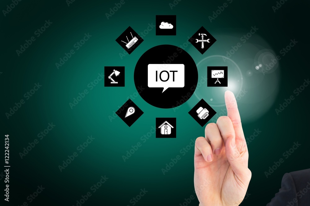 hand pointing to graphic with technology background hand pointing to graphic with technology background
