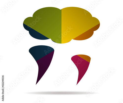 twister multicolor icon vector