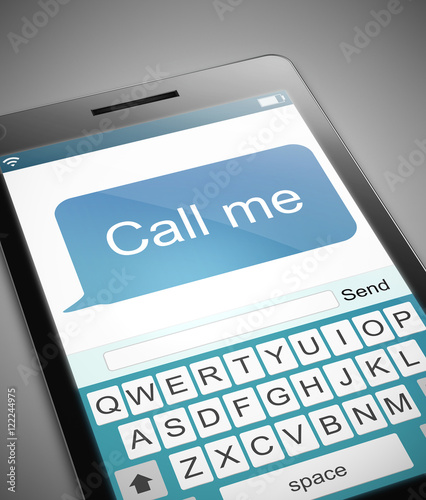 Fotografía Call me message concept.