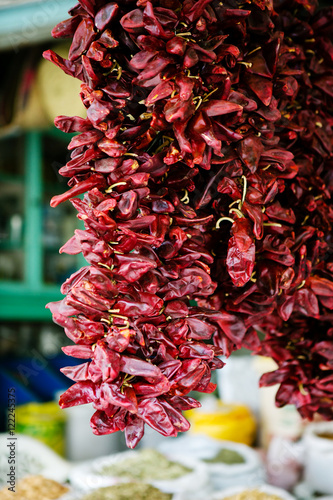 Dried red hot peppers
