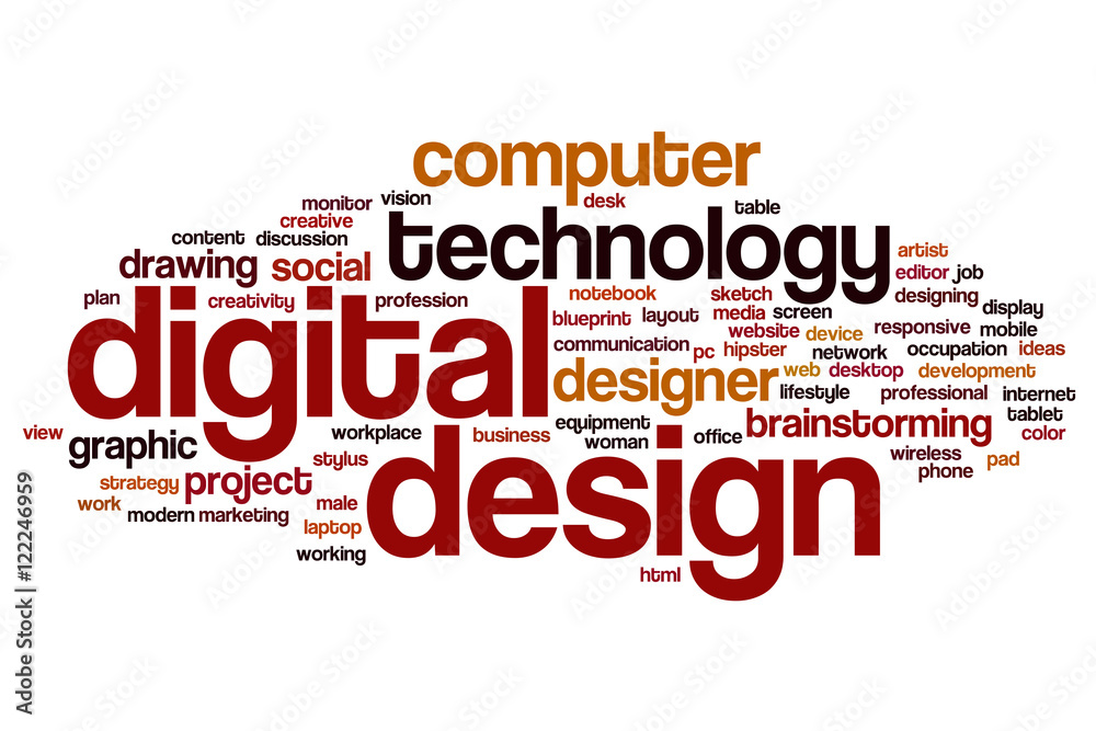 Digital design word cloud