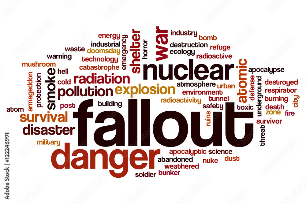 Fototapeta premium Fallout word cloud