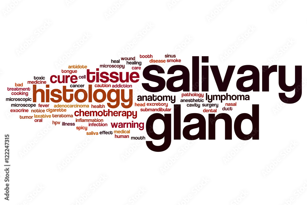 Obraz premium Saliva word cloud