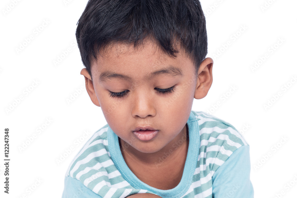 Closeup face of asian child cute little boy Closeup face of asian child cute little boy