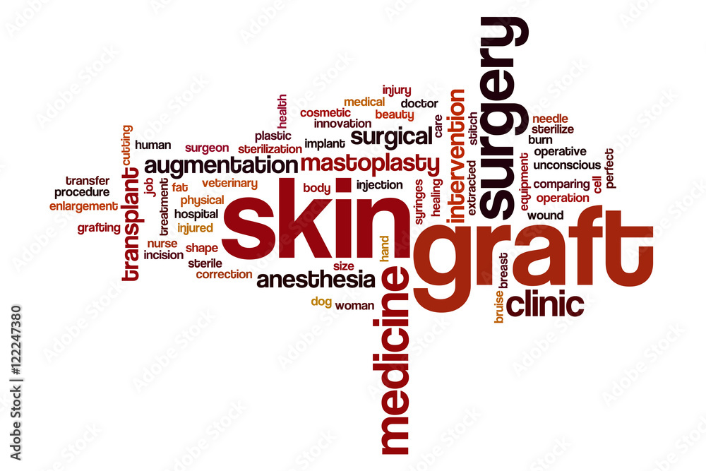 Skin graft word cloud Stock Illustration Adobe Stock