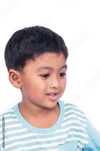 closeup of asian face child cute little boy