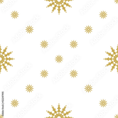 Golden vintage decor seamless pattern