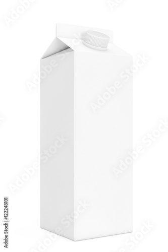 Blank Milk or Juice Carton Box. 3d Rendering
