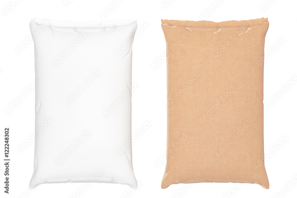 Blank Paper Sacks Cement Bags. 3d Rendering Blank Paper Sacks Cement Bags. 3d Rendering