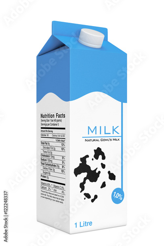 Milk Carton Box. 3d Rendering