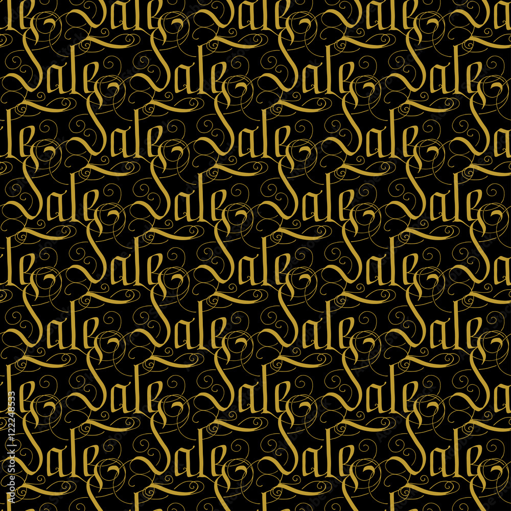 Golden sale decor seamless pattern