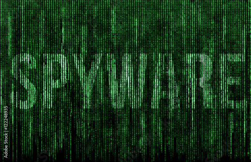 Spyware digital matrix illustration