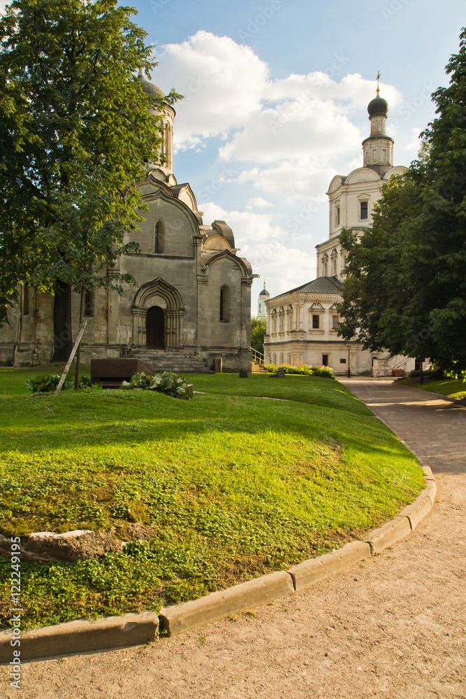 church in the park of ancient monastery