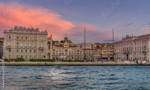 Piazza Dell Unita D'Italia in the city of Trieste Italy