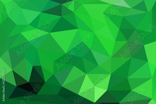 Green Polygonal Background. Triangles as Modern Abstract Design.