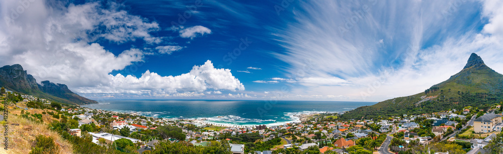 Naklejka premium Panoramiczny krajobraz Kapsztadu
