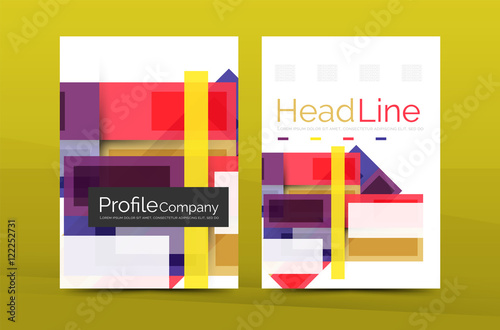 Straight lines geometric business report templates