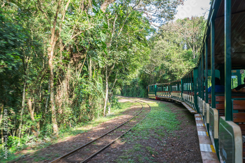 Obraz na plátně Train station inside the Puerto Iguazu national park, Argentina