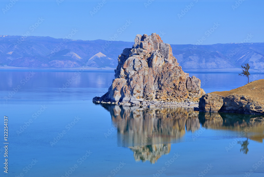 Lake Baikal -  Shaman's Rock on Olkhon Island 