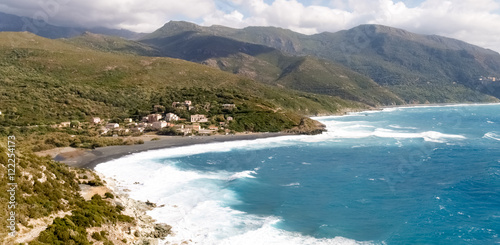 Beach with strong Mistral wind