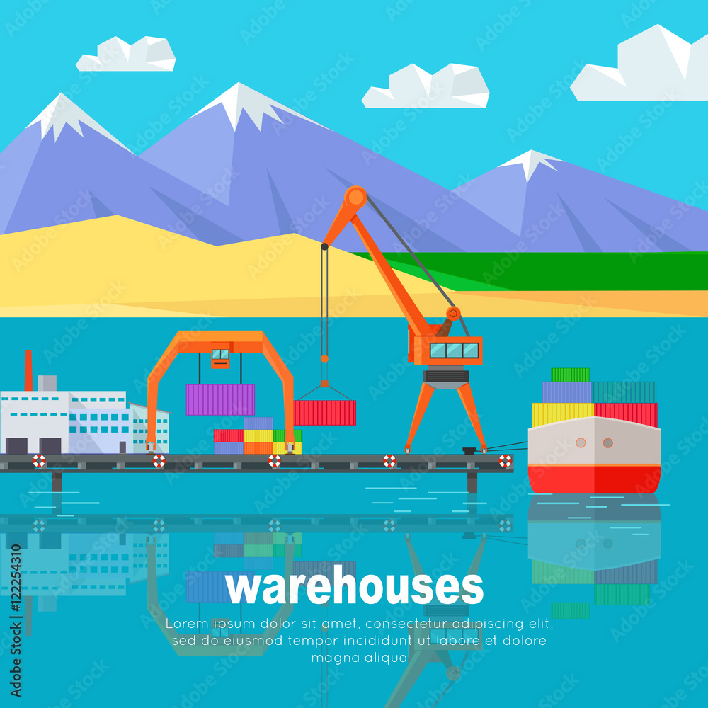 Ship Worldwide Warehouse Delivering. Logistics Ship Worldwide Warehouse Delivering. Logistics