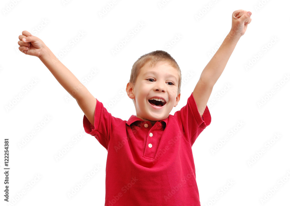 Happy child isolated on white background Happy child isolated on white background