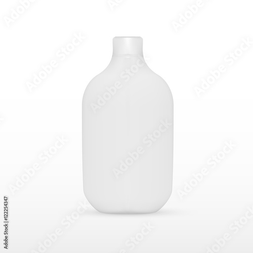 Plastic White Bottle Isolated photo