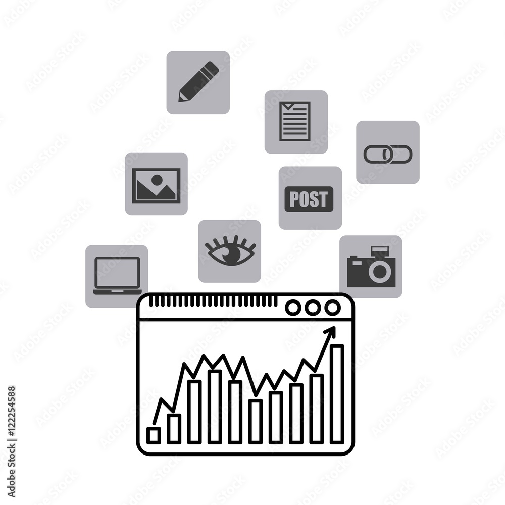 social media marketing icon vector illustration design