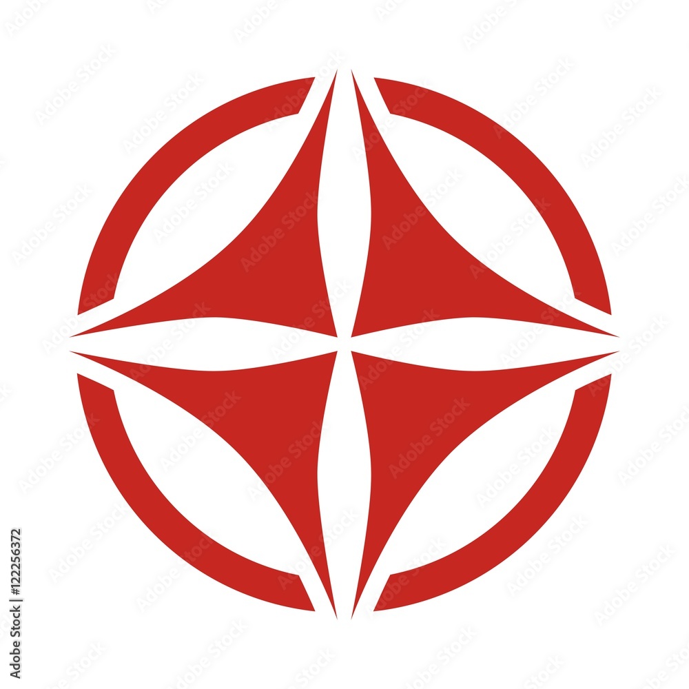 Abstract circle square logo design Abstract circle square logo design
