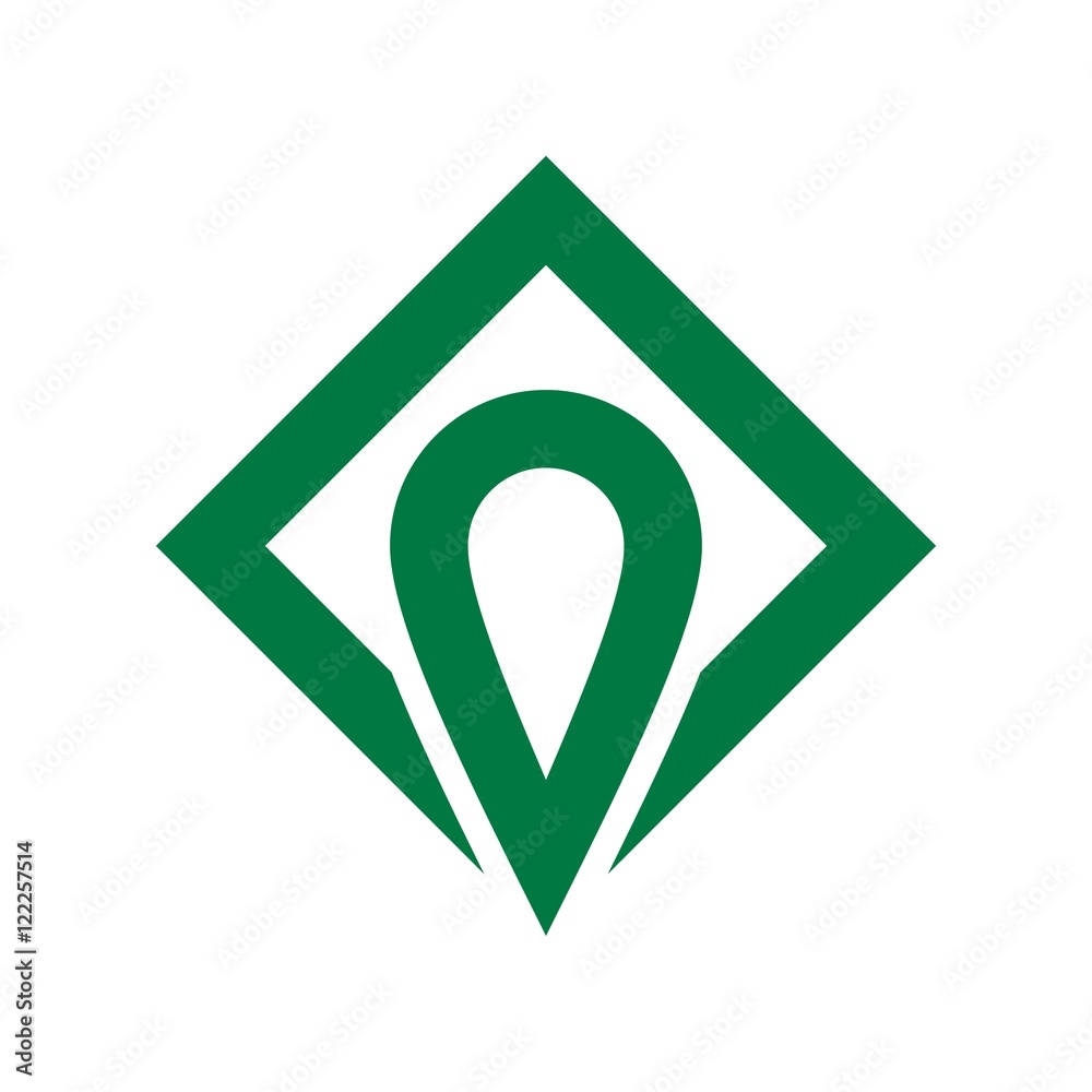 Abstract circle square logo design Abstract circle square logo design