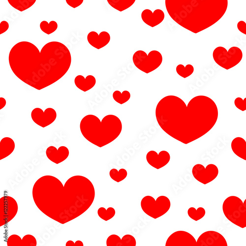 Seamless pattern heart on a white background.