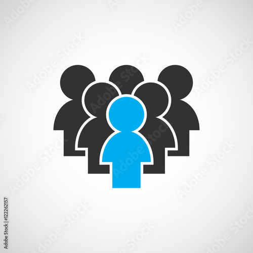 People Icon , flat design , Vector illustration