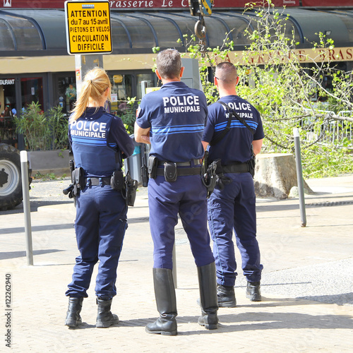 Tableau sur toile Policière municipale