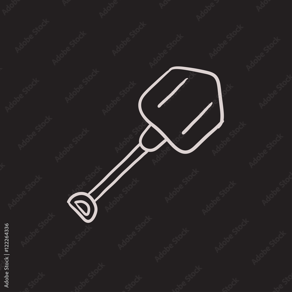 Shovel sketch icon. Shovel sketch icon.