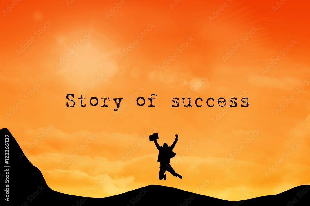 silhouette of cheering person