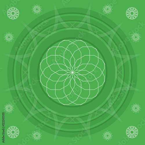 Round patterns, abstract ornaments, colored in vector