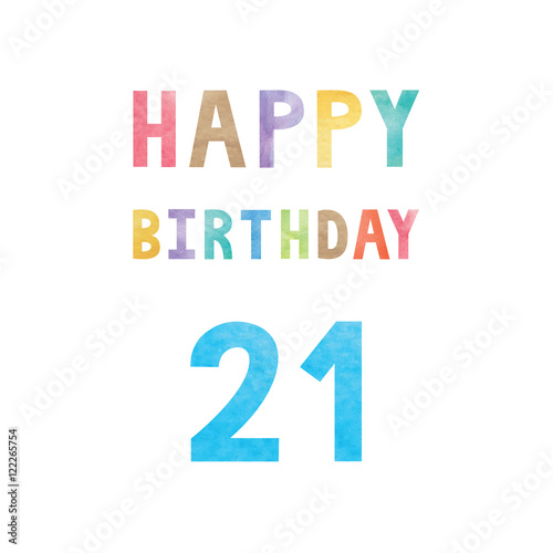 Happy 21th birthday anniversary card