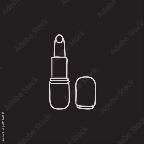 Lipstick sketch icon.