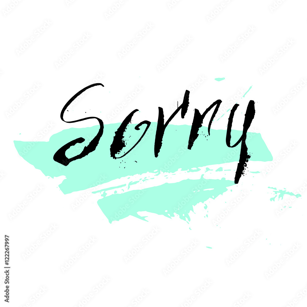 Obraz premium Sorry card in calligraphy brush