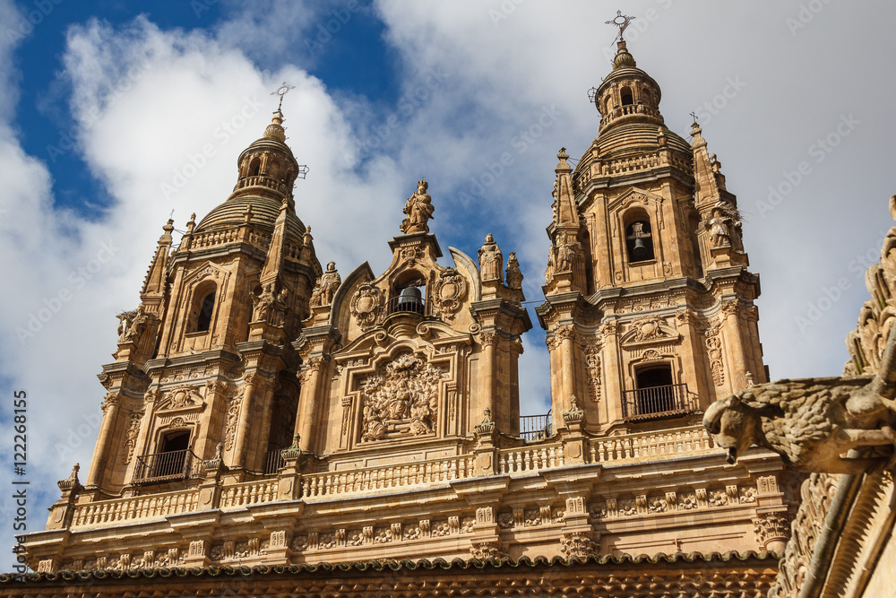 Baroque facade of the church in Salamanca, Spain