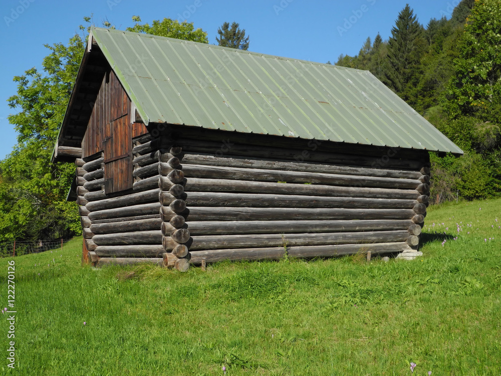Holzhütte in den Bayerischen Alpen